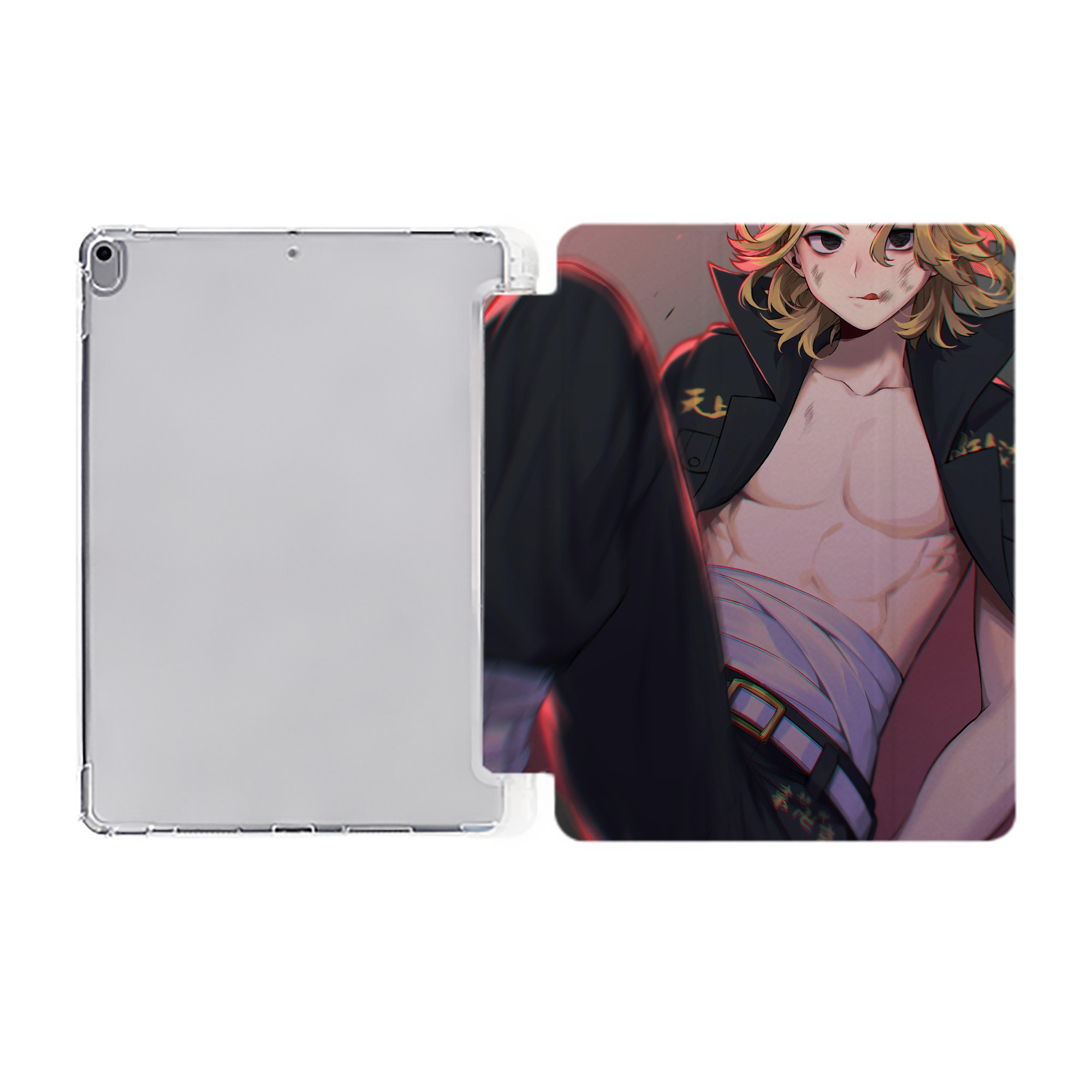 （画像用） 東京リベンジャーズ Tokyo Revengers IPad ケース ペン収納付き 三つ折りスタンド PUレザー×シリコン 対応機種9.5/10.5/10.9インチ